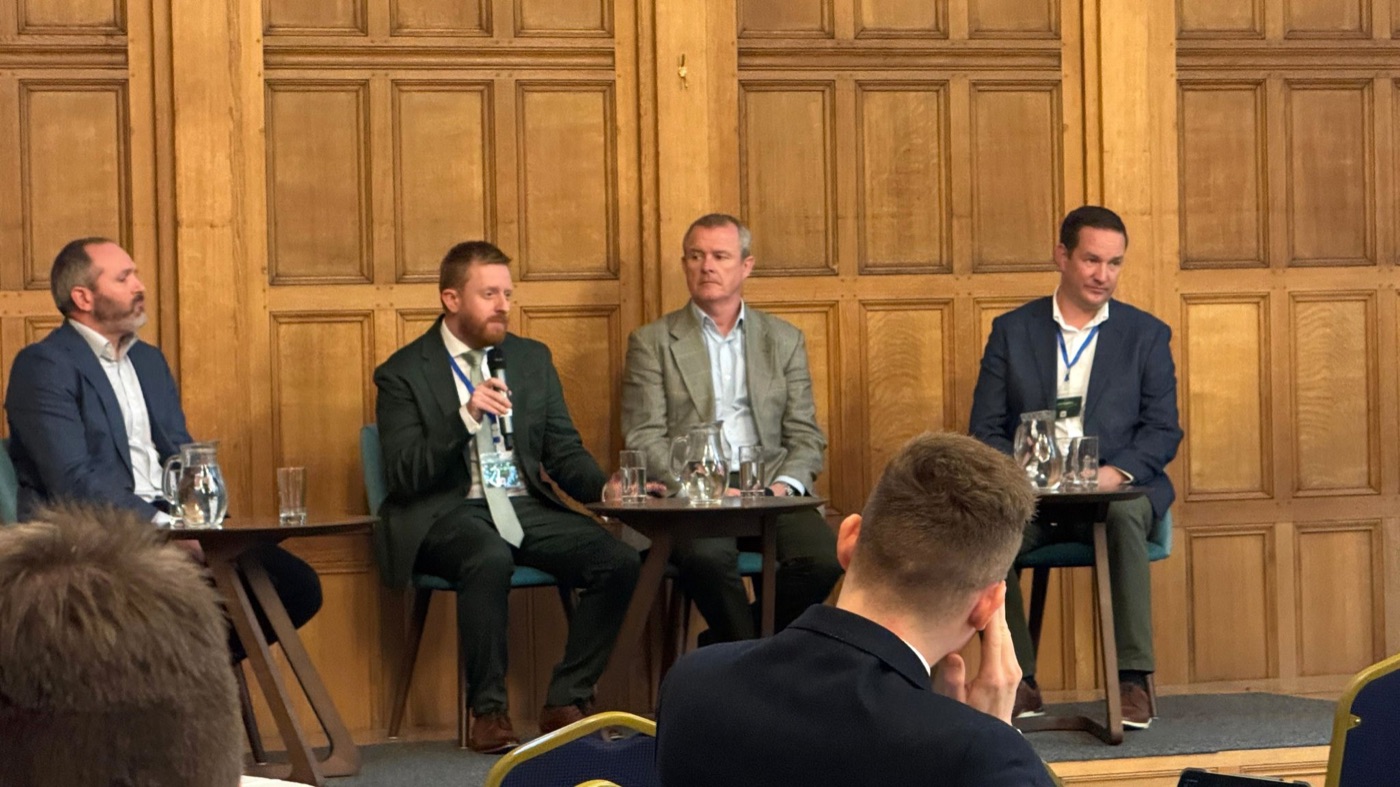 Dr Michael Palkowski speaking on the panel at the ACE Hotel Tech Summit
